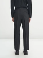 Black tuxedo suit trousers