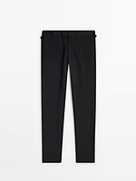 Black tuxedo suit trousers