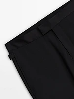 Black tuxedo suit trousers