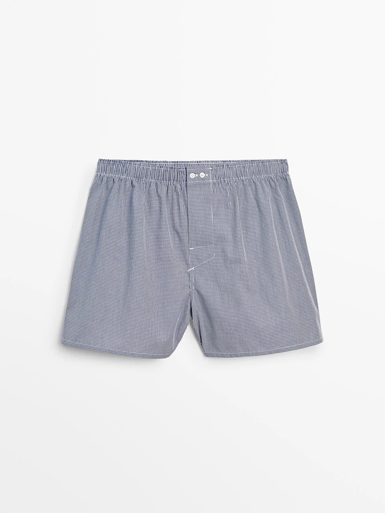 Gingham poplin boxers