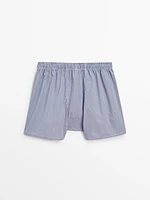 Gingham poplin boxers