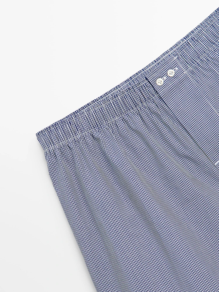 Gingham poplin boxers