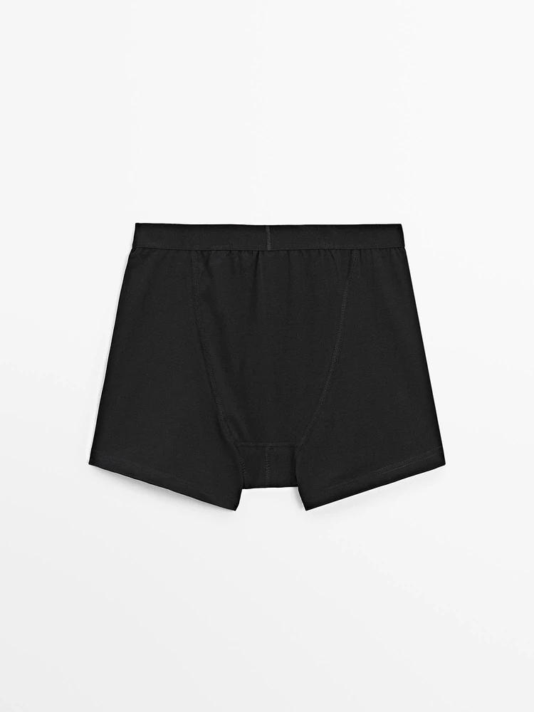 Plain cotton blend boxers