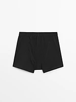 Plain cotton blend boxers