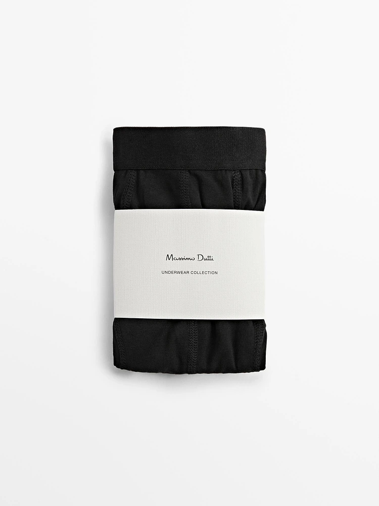 Plain cotton blend boxers