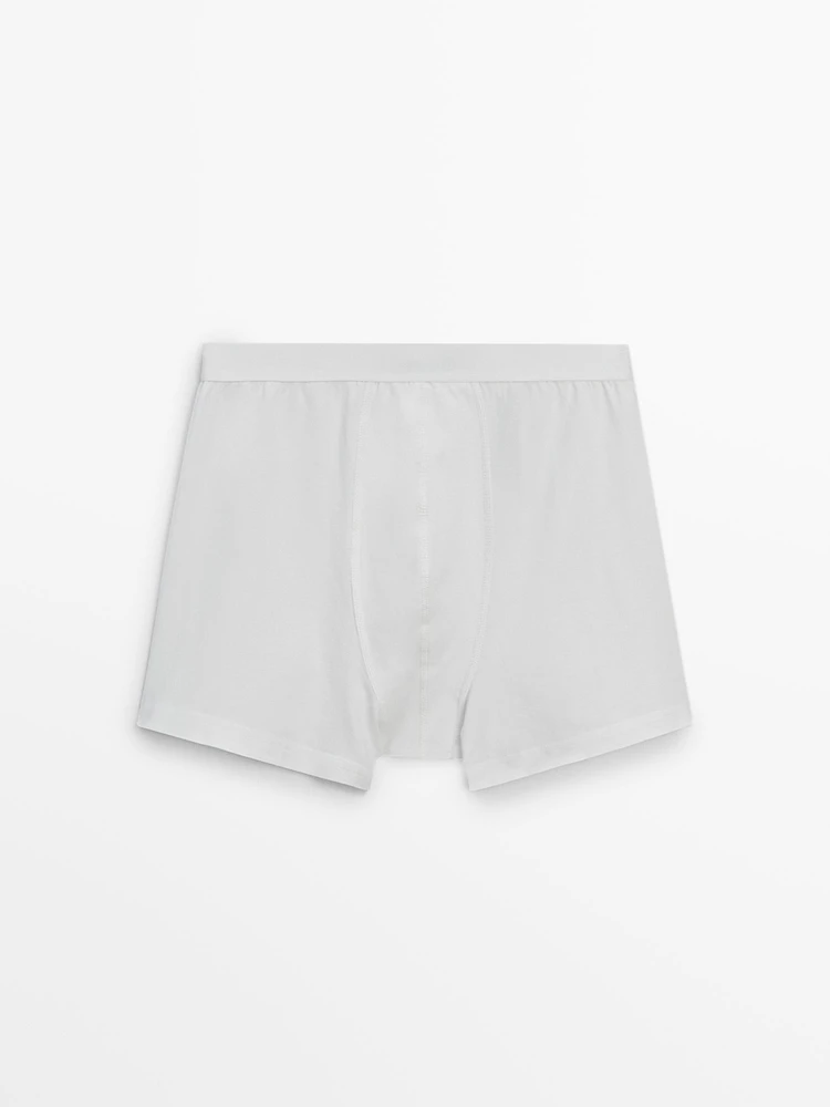 Boxer uni en coton mélang