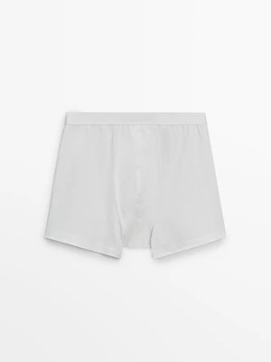 Boxer uni en coton mélang