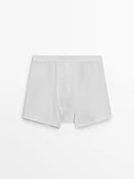 Boxer uni en coton mélang