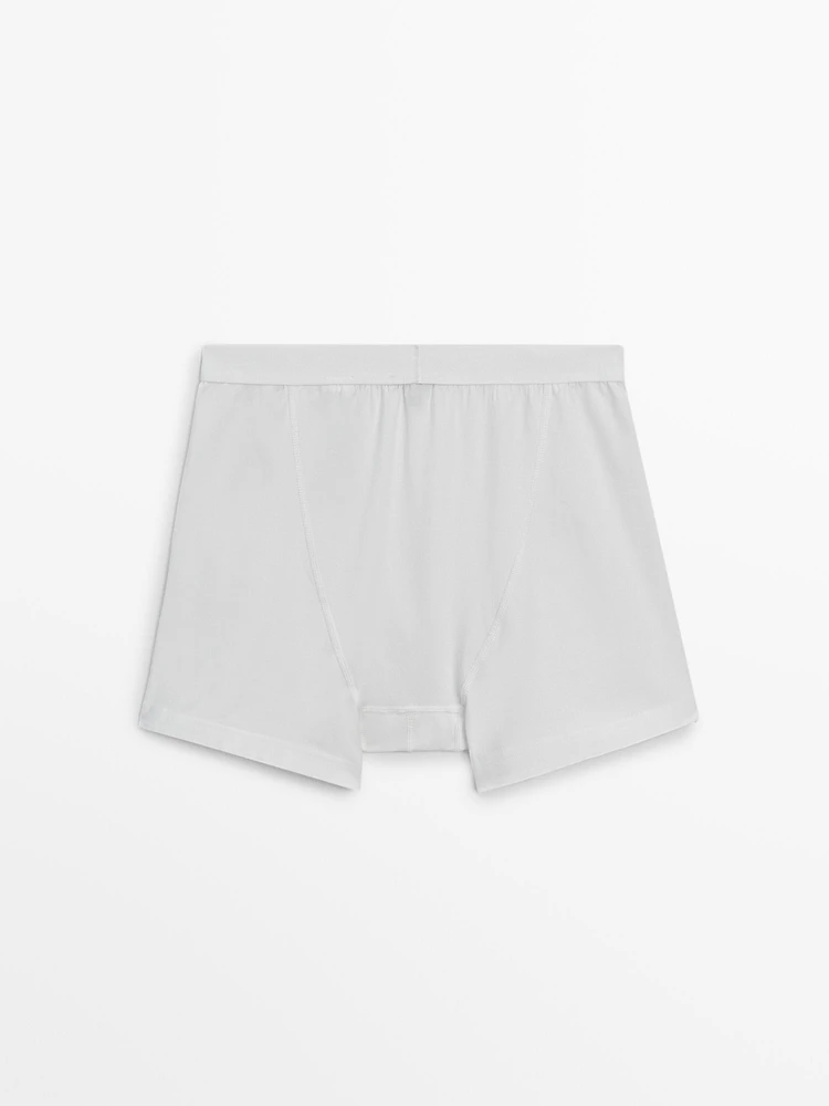 Boxer uni en coton mélang