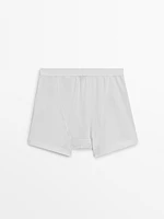 Boxer uni en coton mélang