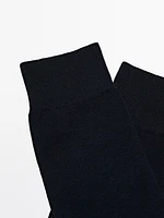 Chaussettes hautes en coton mercerisé mélangé