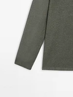 100% linen crew neck sweater