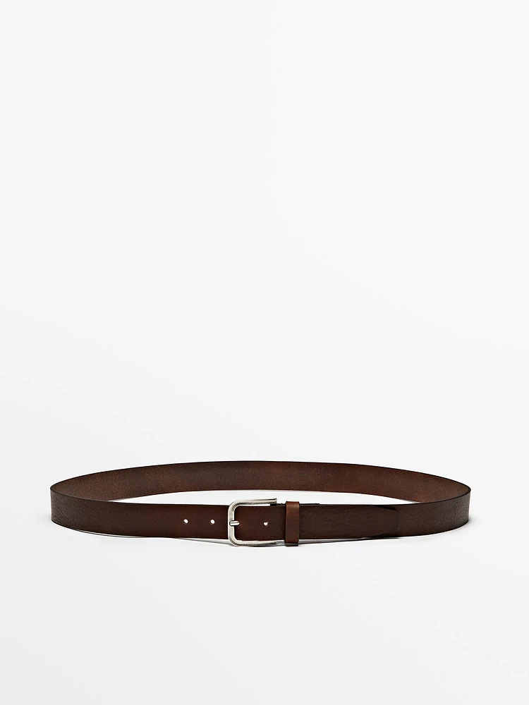 Nappa leather belt