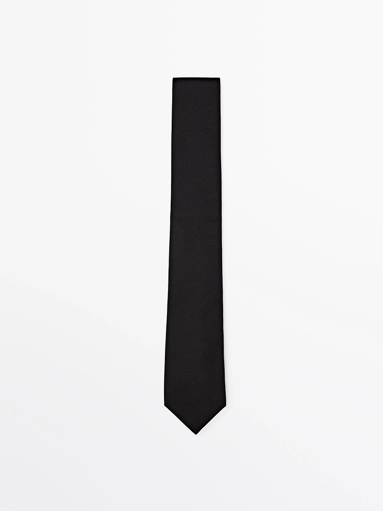 Cotton and silk blend twill tie