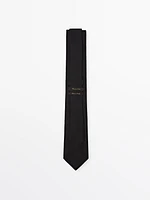 Cotton and silk blend twill tie