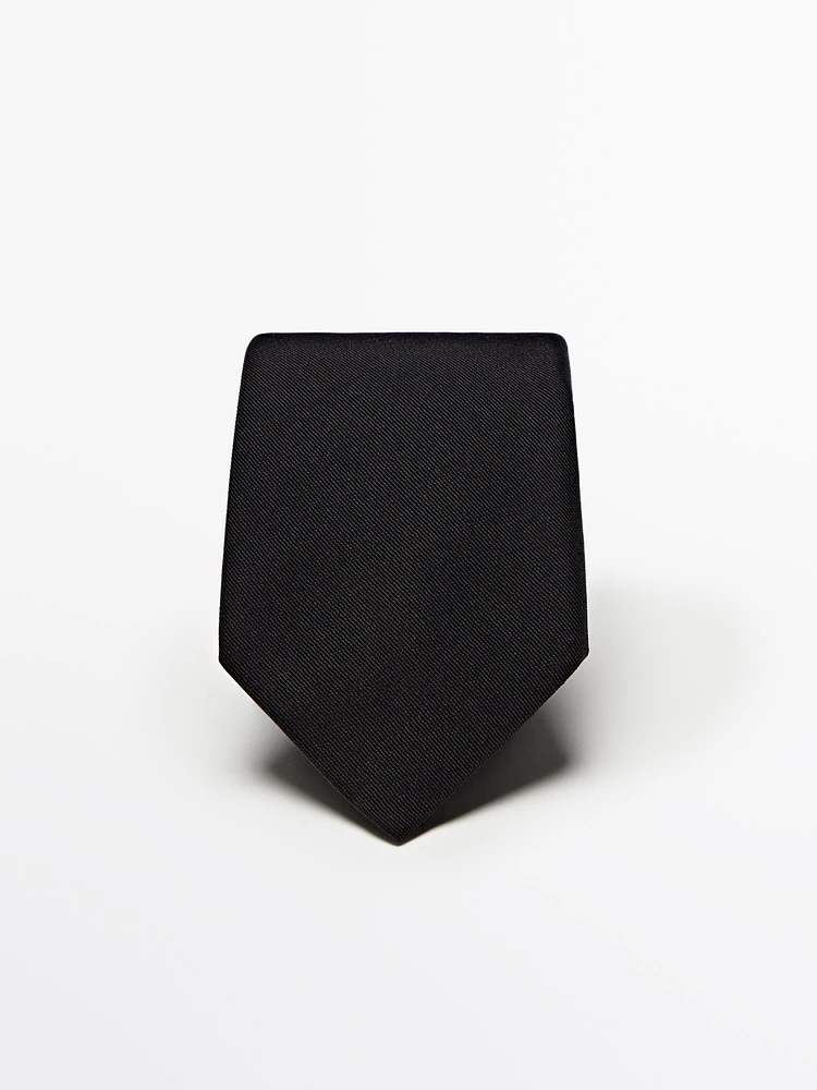 Cotton and silk blend twill tie