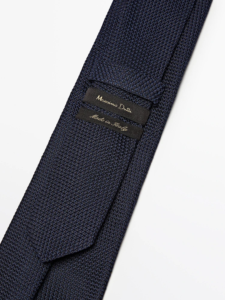 100% garza silk micro textured tie