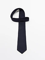 100% garza silk micro textured tie