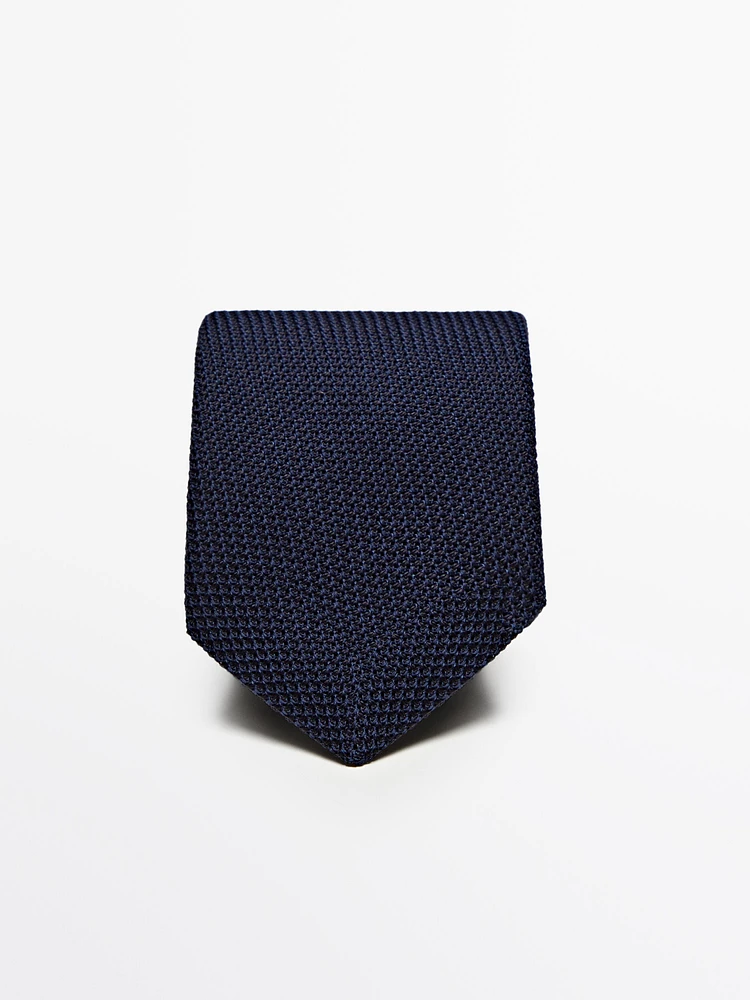 100% garza silk micro textured tie