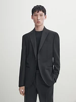 Black tuxedo suit blazer