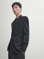 Black tuxedo suit blazer