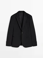 Black tuxedo suit blazer