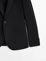 Black tuxedo suit blazer