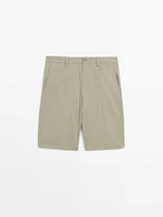 Cotton poplin Bermuda shorts