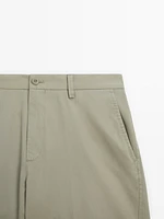 Cotton poplin Bermuda shorts