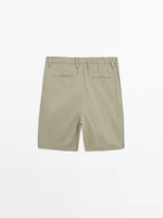 Cotton poplin Bermuda shorts