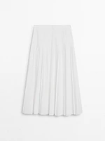 Flared pleated skirt