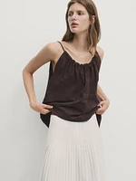 Flared pleated skirt