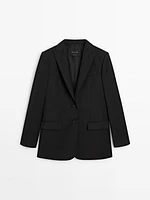 100% cool wool suit blazer