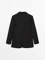 100% cool wool suit blazer