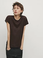 100% linen short sleeve T-shirt