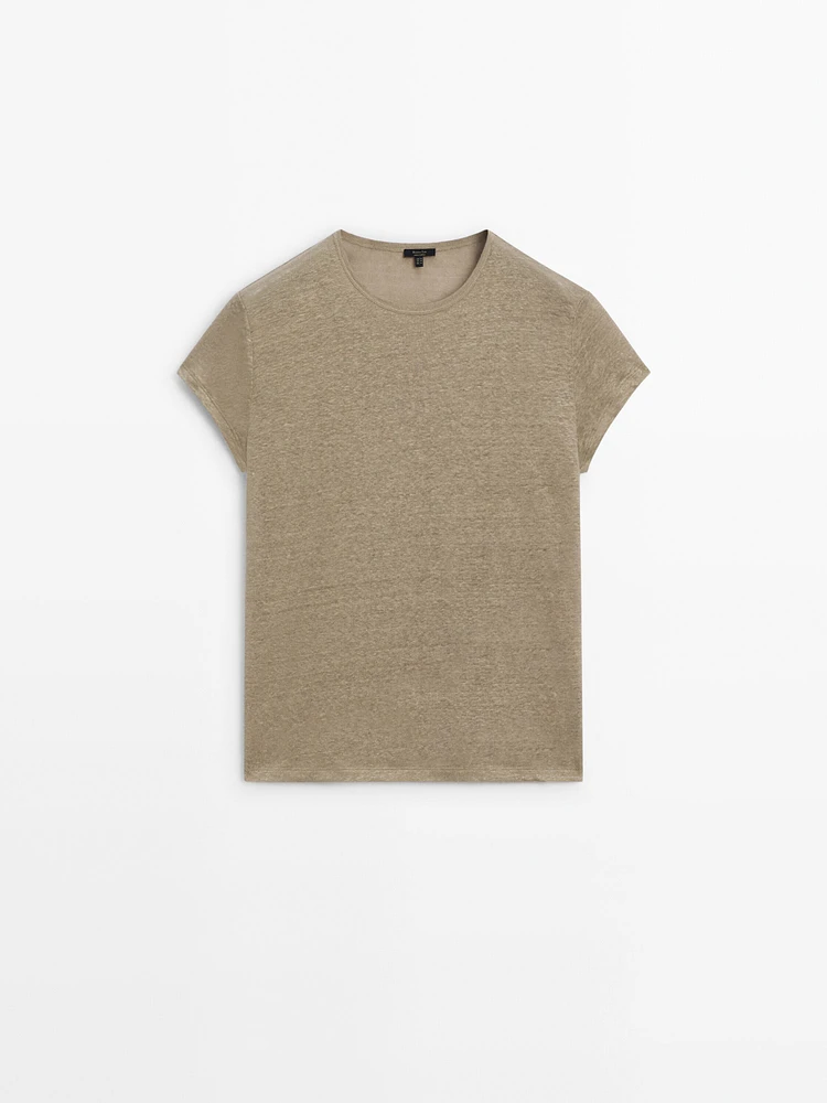 100% linen short sleeve T-shirt