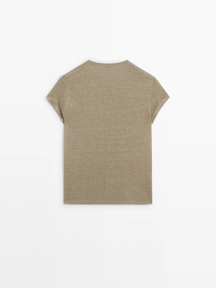 100% linen short sleeve T-shirt