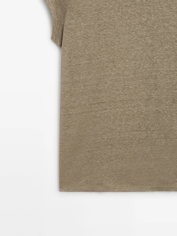 100% linen short sleeve T-shirt