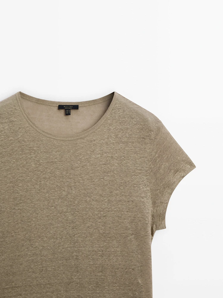 100% linen short sleeve T-shirt