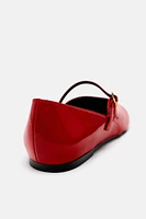 PATENT EFFECT FAUX LEATHER MARY JANES