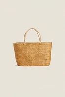 LARGE RAFFIA TOTE BAG