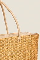 LARGE RAFFIA TOTE BAG