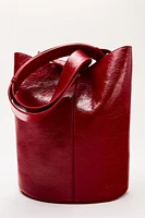 LEATHER BUCKET BAG