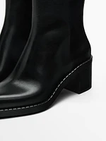 Chunky heel ankle boots