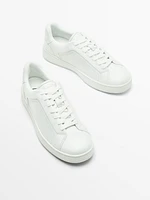 White leather trainers