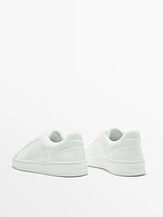 White leather trainers