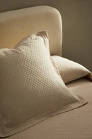 THROW PILLOW COVER WITH POLKA DOT DESIGN