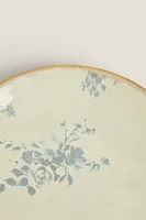 FLORAL STONEWARE DINNER PLATE