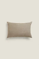 THROW PILLOW COVER WITH OVERLOCK