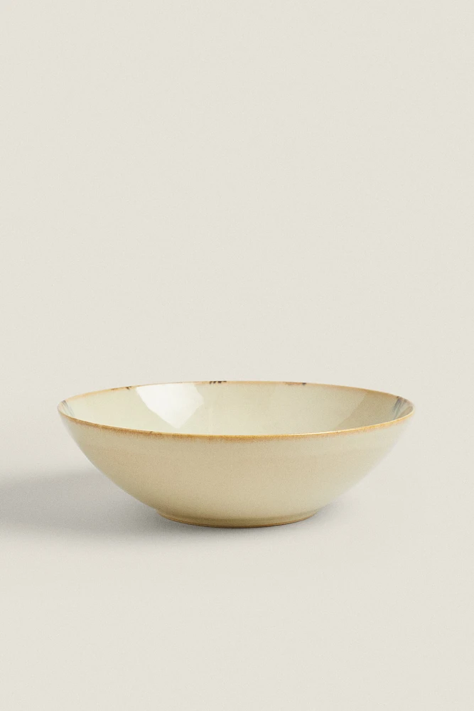 STONEWARE SALAD BOWL